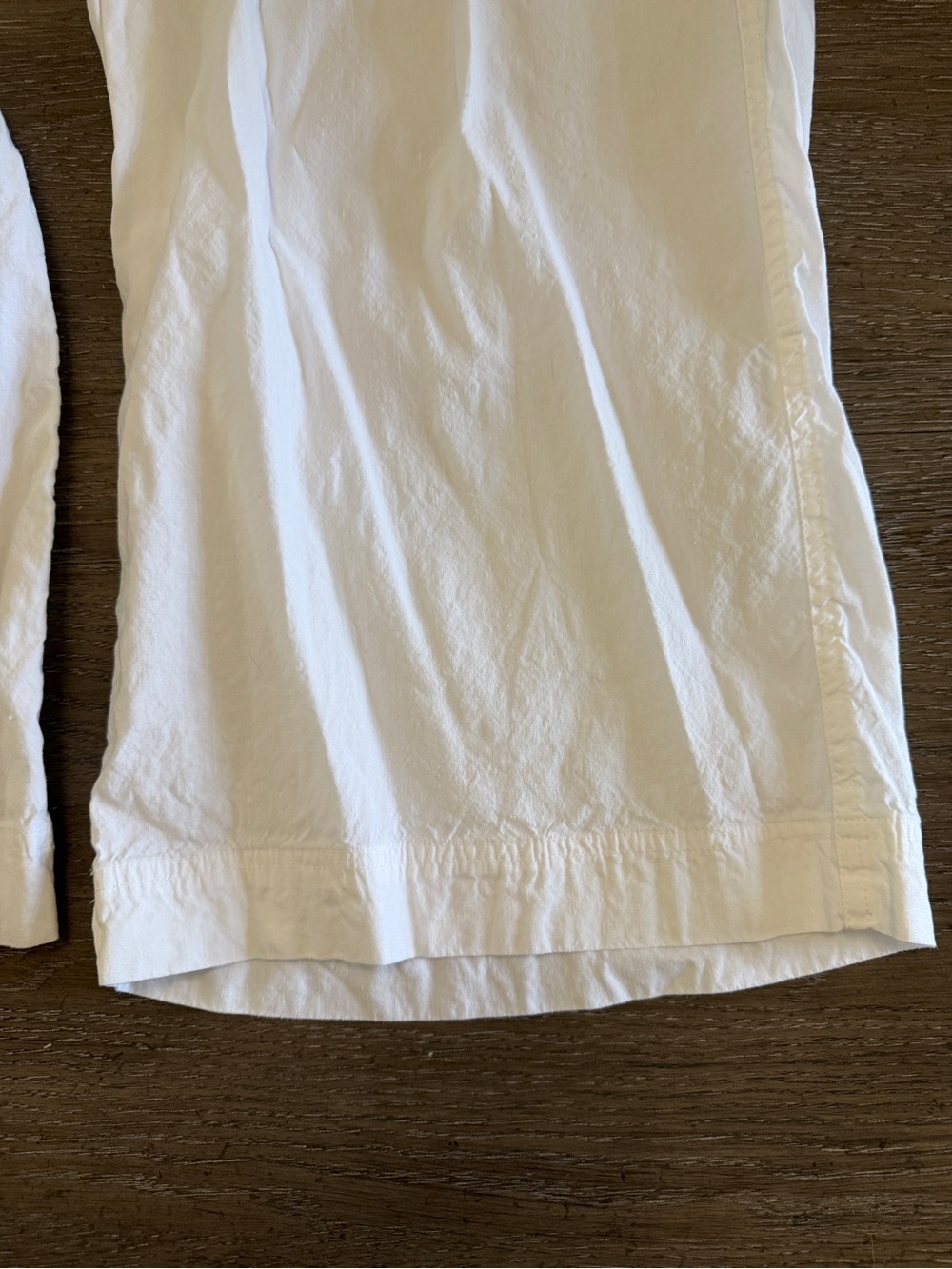 Athleta White Linen Wide Leg Pants with Elastic Waist and draw string Size XS - Picture 7 of 8